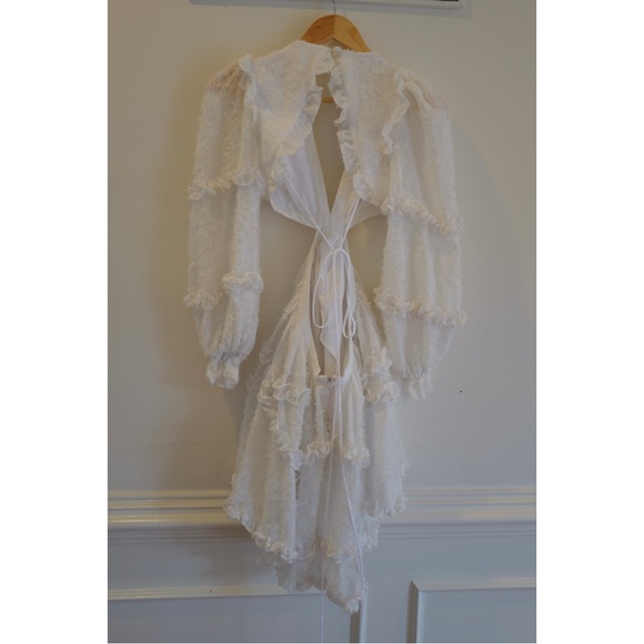 White Ruffled Dress - Picture 4 of 4